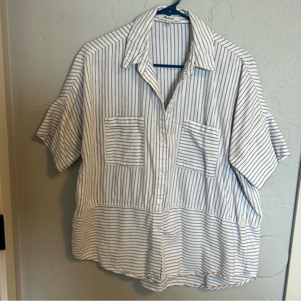 Madewell flannel striped courier shirt